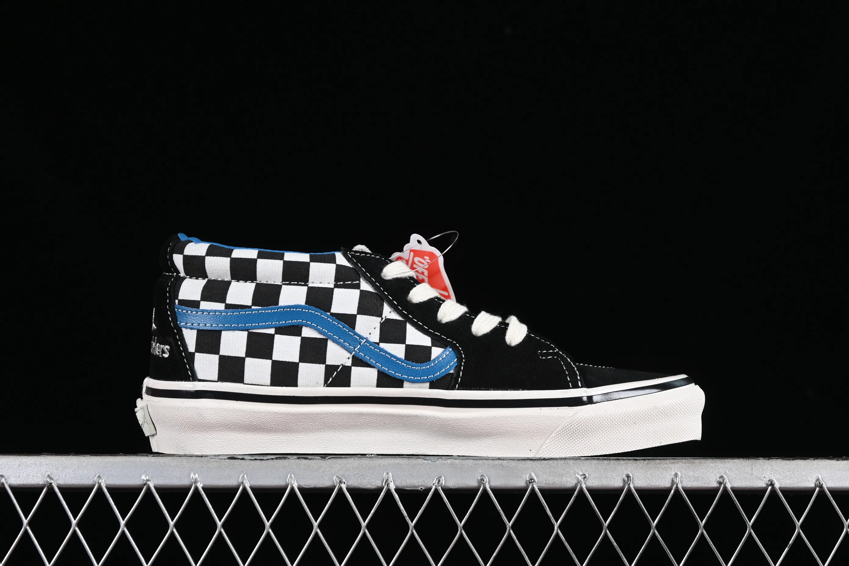 All categories Vans Vans series Vans Mid Vans SK8-Mid x Liberaiders Qianzhihe joint black and white checkerboard mid-top casual sneakers VN0A3TKNQXH